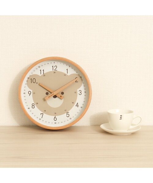 apres les cours（アプレレクール）の「tiny bear WALLCLOCK（掛け時計・キッズ・ベージュ・FREE）」の2枚目の写真