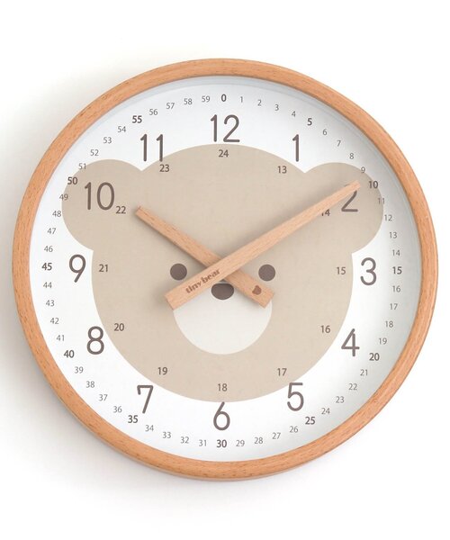 apres les cours（アプレレクール）の「tiny bear WALLCLOCK（掛け時計・キッズ・ベージュ・FREE）」の3枚目の写真