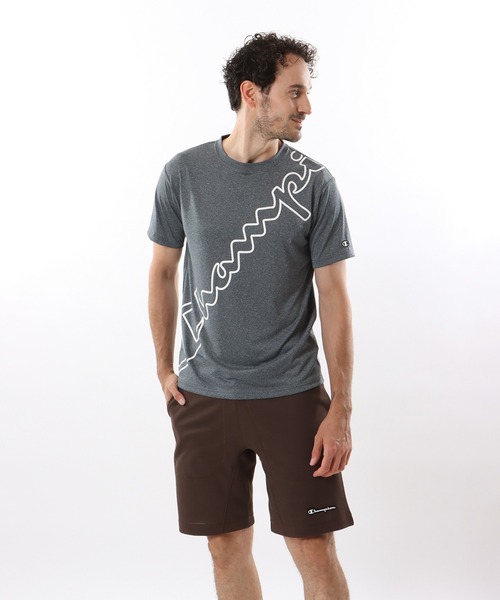 Champion(チャンピオン)の「【Champion/チャンピオン】メンズ スポーツ ショートスリーブTシャツ(Tシャツ/カットソー・メンズ・ブラック/ネイビー/チャコール/ホワイト・X-LARGE/LARGE/MEDIUM)」の4枚目の写真