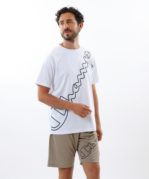 Champion(チャンピオン)の「【Champion/チャンピオン】メンズ スポーツ ショートスリーブTシャツ(Tシャツ/カットソー・メンズ・ブラック/ネイビー/チャコール/ホワイト・X-LARGE/LARGE/MEDIUM)」の2枚目の写真