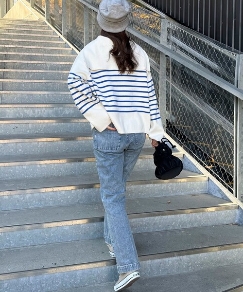 fredy emue（フレディエミュ）の「ミラノリブセーラーニット（ニット/セーター・レディース・ピンク系その他/ホワイト系その他/ブルー系その他・38）」の6枚目の写真