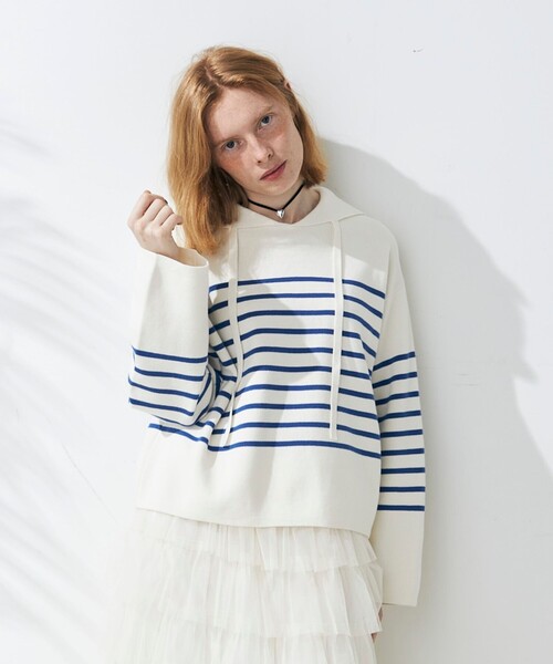 fredy emue（フレディエミュ）の「ミラノリブセーラーニット（ニット/セーター・レディース・ピンク系その他/ホワイト系その他/ブルー系その他・38）」の17枚目の写真