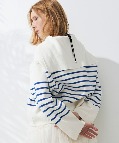 fredy emue（フレディエミュ）の「ミラノリブセーラーニット（ニット/セーター・レディース・ピンク系その他/ホワイト系その他/ブルー系その他・38）」の18枚目の写真