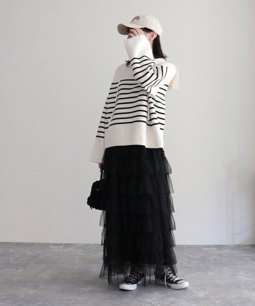 fredy emue（フレディエミュ）の「ミラノリブセーラーニット（ニット/セーター・レディース・ピンク系その他/ホワイト系その他/ブルー系その他・38）」の21枚目の写真