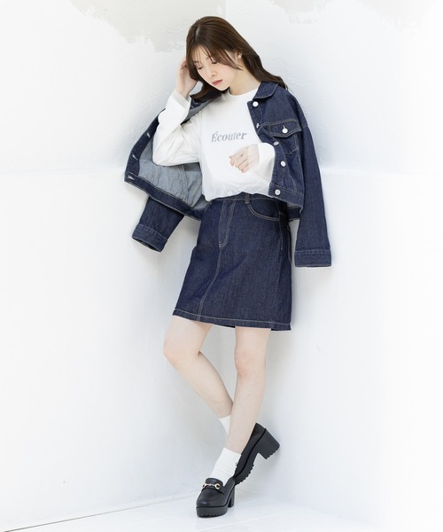 Honeys（ハニーズ）の「チュール重ねＴシャツ（Tシャツ/カットソー・レディース・ホワイト/ブラック/ベージュ・S/M/L/LL）」の4枚目の写真