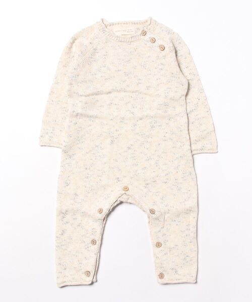 【セール】【Bs】【it】【Quincy Mae】SPECKLED KNIT JUMPSUIT | NATURAL（その他ベビー用品）｜Quincy Mae（クインシーメイ）