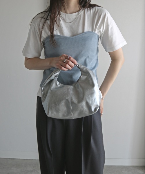 COURO（コウロ）の「ツイストハンドルバッグ（ハンドバッグ・レディース・ブラック/アイボリー/ブラウン/シルバー・FREE）」の15枚目の写真