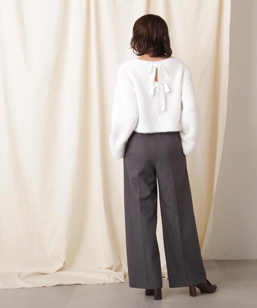 JILL by JILL STUART(ジルバイジルスチュアート)の「◇【eS】センタープレスワイドパンツ(その他パンツ・レディース・ブラック系その他/ベージュ・MEDIUM/SMALL)」の8枚目の写真