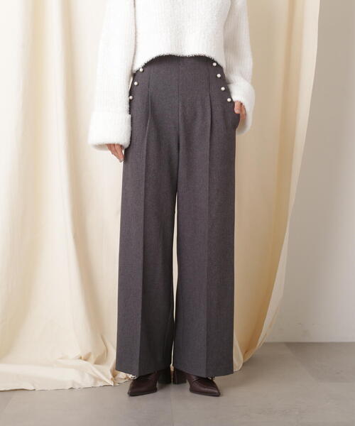 JILL by JILL STUART(ジルバイジルスチュアート)の「◇【eS】センタープレスワイドパンツ(その他パンツ・レディース・ブラック系その他/ベージュ・MEDIUM/SMALL)」の9枚目の写真