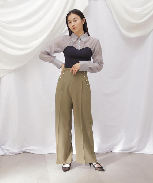 JILL by JILL STUART(ジルバイジルスチュアート)の「◇【eS】センタープレスワイドパンツ(その他パンツ・レディース・ブラック系その他/ベージュ・MEDIUM/SMALL)」の14枚目の写真