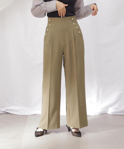 JILL by JILL STUART(ジルバイジルスチュアート)の「◇【eS】センタープレスワイドパンツ(その他パンツ・レディース・ブラック系その他/ベージュ・MEDIUM/SMALL)」の11枚目の写真