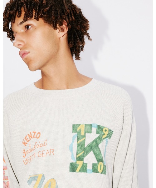 KENZO(ケンゾー)の「'KENZO Drawn Varsity' オーバーサイズ スウェット(スウェット・メンズ・グレー系その他・MEDIUM/SMALL/LARGE/X-SMALL)」の3枚目の写真