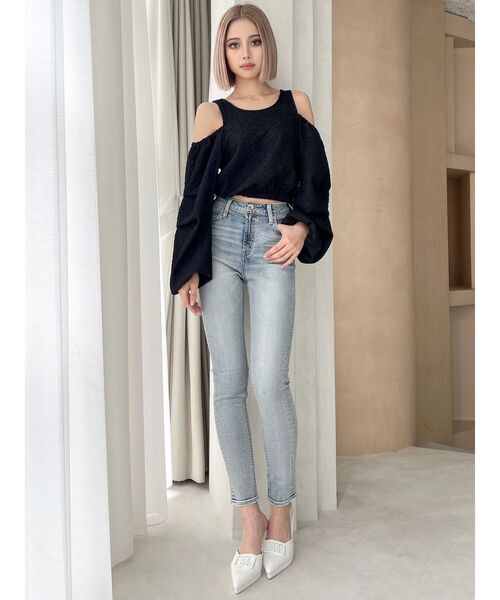 GYDA（ジェイダ）の「ショルダーオープンジャカードブラウス（シャツ/ブラウス・レディース・オフホワイト/ブラック・FREE）」の19枚目の写真