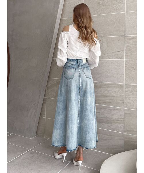 GYDA（ジェイダ）の「ショルダーオープンジャカードブラウス（シャツ/ブラウス・レディース・オフホワイト/ブラック・FREE）」の4枚目の写真