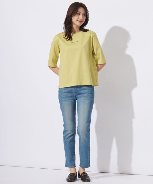 J.PRESS(ジェイプレス)の「ロゴ Tシャツ(Tシャツ/カットソー・レディース・ライトグレー系/ダルブルー系/パイングリーン系/ホワイト系・T13/T15)」の13枚目の写真
