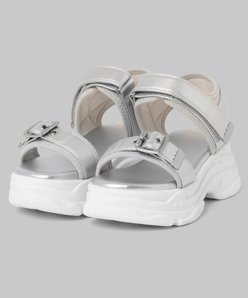 minia（ミニア）の「ベルトスポサン（サンダル・レディース・シルバー/ブラック/ベージュ・S/M/L/LL）」の3枚目の写真