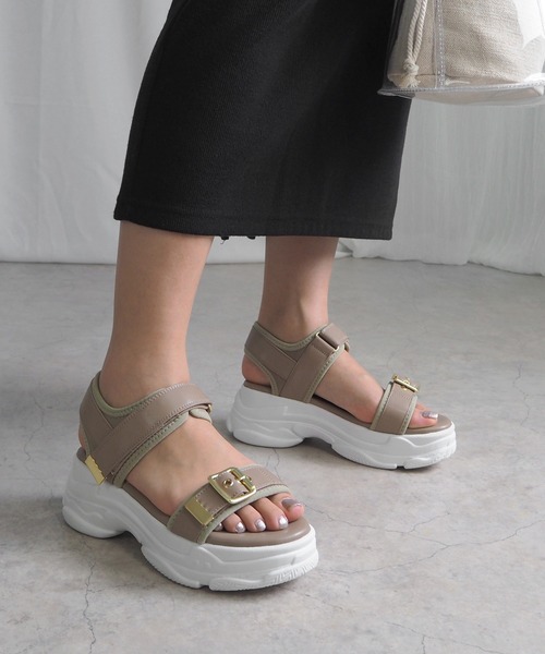 minia（ミニア）の「ベルトスポサン（サンダル・レディース・シルバー/ブラック/ベージュ・S/M/L/LL）」の21枚目の写真