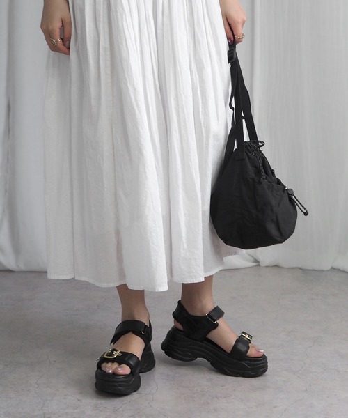 minia（ミニア）の「ベルトスポサン（サンダル・レディース・シルバー/ブラック/ベージュ・S/M/L/LL）」の19枚目の写真