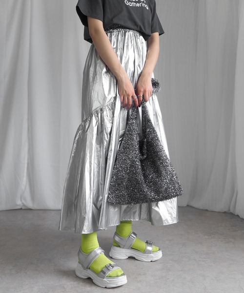 minia（ミニア）の「ベルトスポサン（サンダル・レディース・シルバー/ブラック/ベージュ・S/M/L/LL）」の7枚目の写真