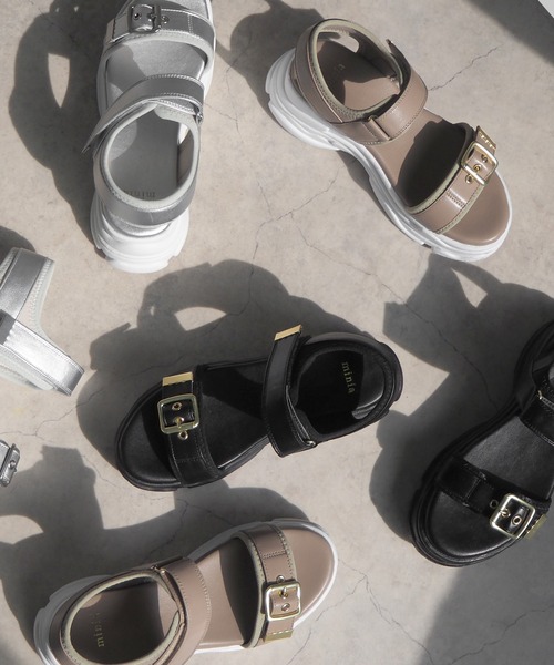 minia（ミニア）の「ベルトスポサン（サンダル・レディース・シルバー/ブラック/ベージュ・S/M/L/LL）」の17枚目の写真