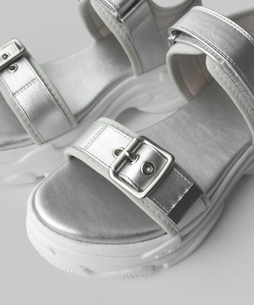 minia（ミニア）の「ベルトスポサン（サンダル・レディース・シルバー/ブラック/ベージュ・S/M/L/LL）」の15枚目の写真