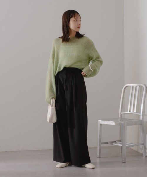 Kastane（カスタネ）の「【2024SSカタログ掲載/3サイズ展開/WEB限定サイズ】タックスラックスパンツ（スラックス・レディース・ブラック/ベージュ/ブルー・1/2/0）」の15枚目の写真