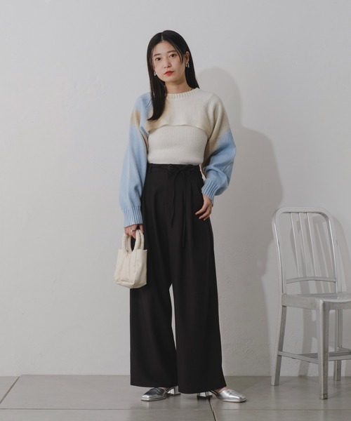 Kastane（カスタネ）の「【2024SSカタログ掲載/3サイズ展開/WEB限定サイズ】タックスラックスパンツ（スラックス・レディース・ブラック/ベージュ/ブルー・1/2/0）」の16枚目の写真