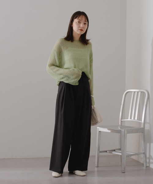 Kastane（カスタネ）の「【2024SSカタログ掲載/3サイズ展開/WEB限定サイズ】タックスラックスパンツ（スラックス・レディース・ブラック/ベージュ/ブルー・1/2/0）」の14枚目の写真