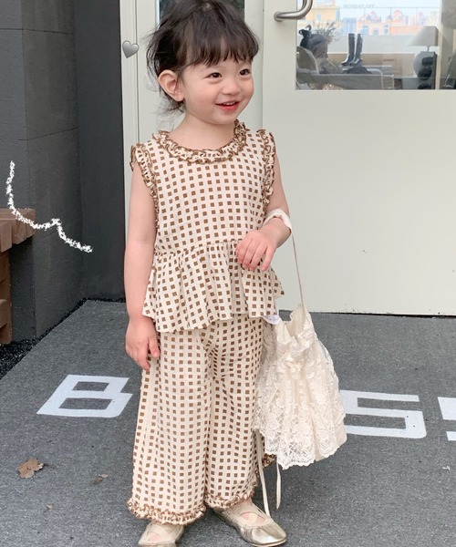 aimoha（アイモハ）の「【aimoha-KIDS-】子供服かわいい女の子セットアップ（セットアップ・キッズ・ベージュ・90/100/110/120/130）」の5枚目の写真