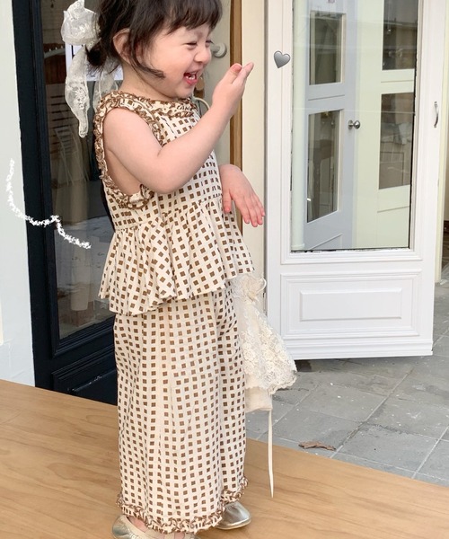 aimoha（アイモハ）の「【aimoha-KIDS-】子供服かわいい女の子セットアップ（セットアップ・キッズ・ベージュ・90/100/110/120/130）」の6枚目の写真