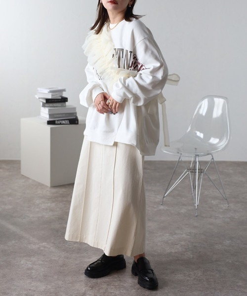 セール】オーガンジーフリルビスチェ（チューブトップ）｜ap retro