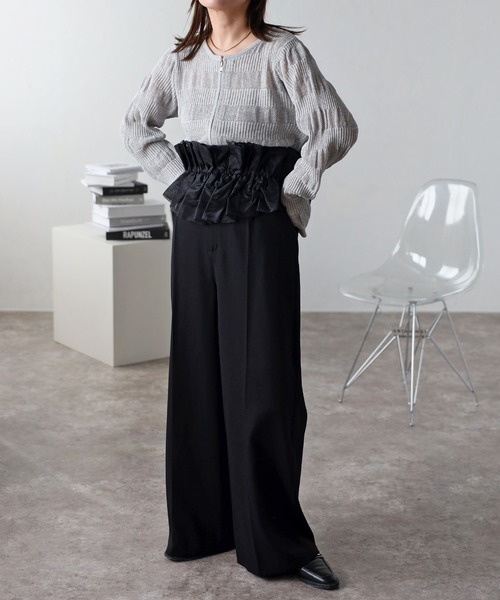 セール】オーガンジーフリルビスチェ（チューブトップ）｜ap retro