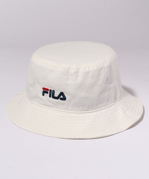 FILA（フィラ）の「【FILA/フィラ】オーガニックコットンツイル ワンポイントバケットハット（ハット・メンズ・ベージュ/ネイビー/ブラック/ホワイト・FREE）」の9枚目の写真