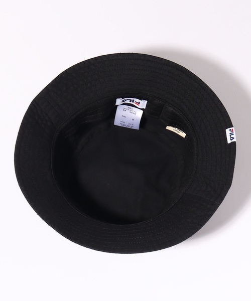 FILA（フィラ）の「【FILA/フィラ】オーガニックコットンツイル ワンポイントバケットハット（ハット・メンズ・ベージュ/ネイビー/ブラック/ホワイト・FREE）」の8枚目の写真