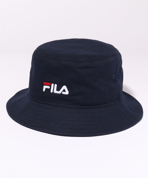 FILA（フィラ）の「【FILA/フィラ】オーガニックコットンツイル ワンポイントバケットハット（ハット・メンズ・ベージュ/ネイビー/ブラック/ホワイト・FREE）」の11枚目の写真