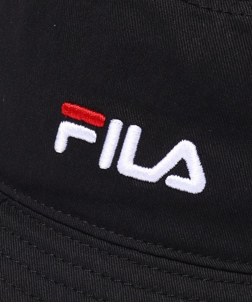 FILA（フィラ）の「【FILA/フィラ】オーガニックコットンツイル ワンポイントバケットハット（ハット・メンズ・ベージュ/ネイビー/ブラック/ホワイト・FREE）」の12枚目の写真