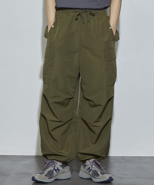 Firsthand（ファーストハンド）の「Firsthand/ファーストハンド パラシュートパンツ（カーゴパンツ・メンズ・オリーブ/ブラック/キャメル・LARGE/MEDIUM）」の8枚目の写真