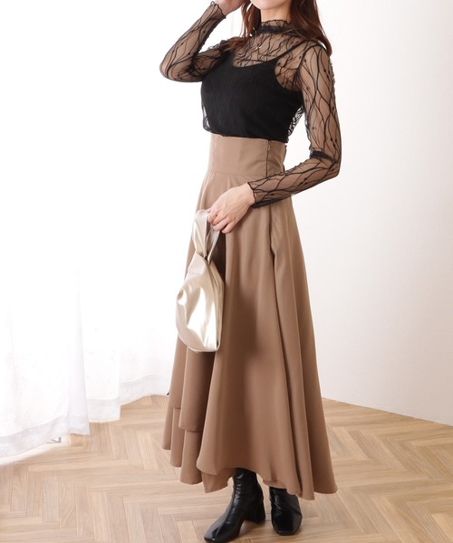 Lace Ladies(レースレディース)の「メロウ フリル プチハイネック シアー トップス(その他トップス・レディース・アイボリー/ブラック/ホワイト・FREE)」の8枚目の写真