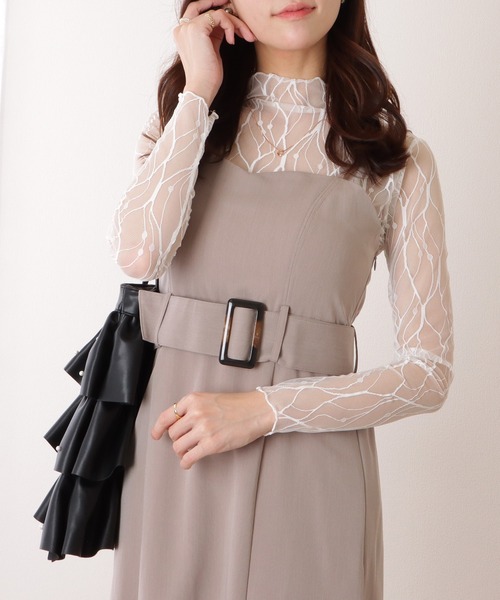Lace Ladies(レースレディース)の「メロウ フリル プチハイネック シアー トップス(その他トップス・レディース・アイボリー/ブラック/ホワイト・FREE)」の14枚目の写真