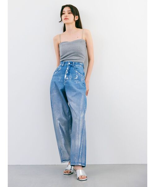 MURUA（ムルーア）の「2WAYリブキャミソール（ニット/セーター・レディース・ベージュ/アイボリー/ブラック/グレー・FREE）」の8枚目の写真