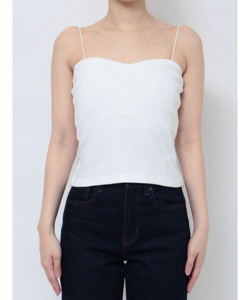 MURUA（ムルーア）の「2WAYリブキャミソール（ニット/セーター・レディース・ベージュ/アイボリー/ブラック/グレー・FREE）」の15枚目の写真