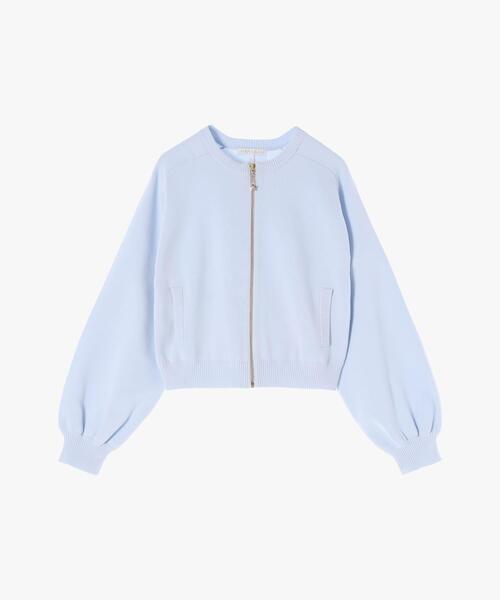 To b. by agnes b.（トゥービーバイアニエスベー）の「ライトニットブルゾン（ブルゾン・レディース・ブルー系その他・FREE）」の3枚目の写真