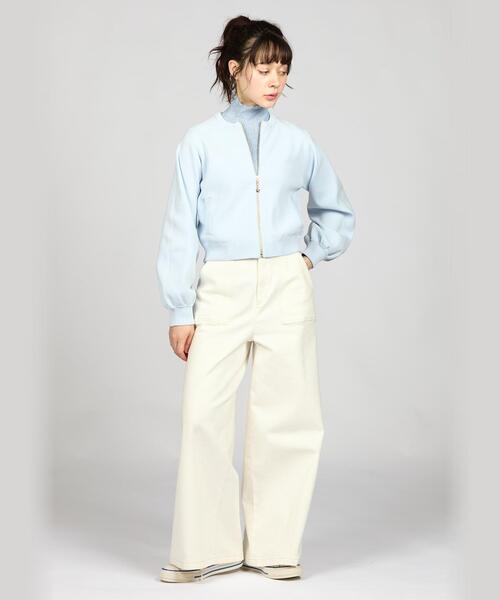 To b. by agnes b.（トゥービーバイアニエスベー）の「ライトニットブルゾン（ブルゾン・レディース・ブルー系その他・FREE）」の7枚目の写真