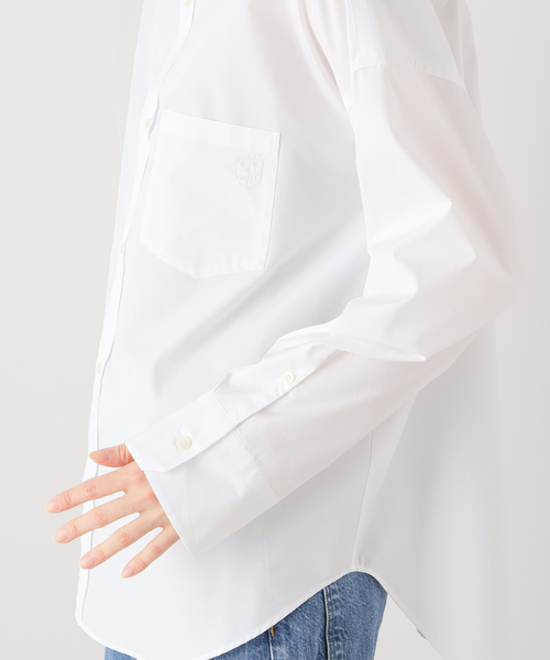 plage プラージュ　effortless shirt シロ　2024SS plage（プラージュ）の「tennis シャツ(ホワイト)（シャツ