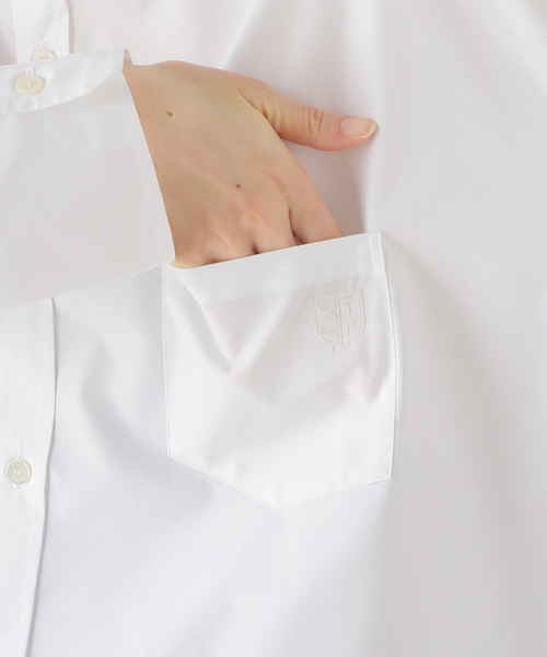 plage プラージュ　effortless shirt シロ　2024SS plage（プラージュ）の「tennis シャツ(ホワイト)（シャツ