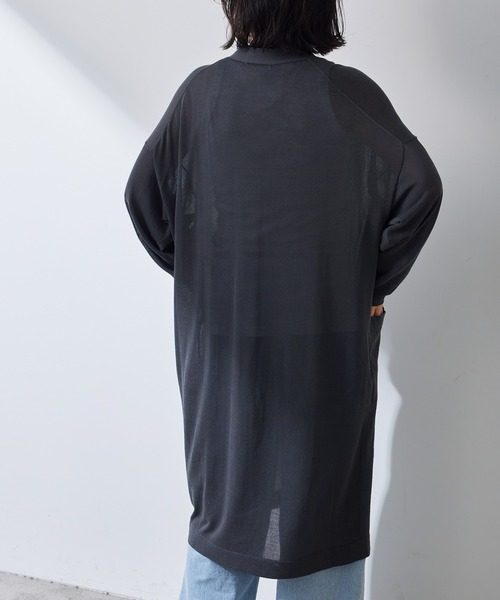 Whim Gazette（ウィムガゼット）の「14Gロングカーディガン（カーディガン/ボレロ・レディース・チャコールグレー/ベージュ/ライトグレー・FREE）」の16枚目の写真