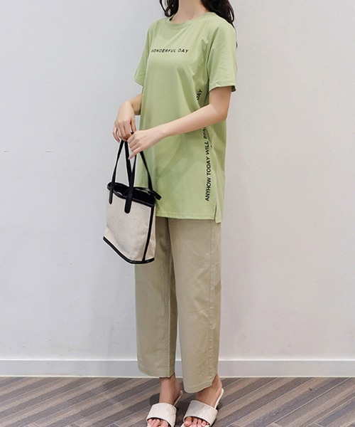 Miniministore(ミニミニストア)の「ロゴtシャツ レディース 半袖カジュアル(Tシャツ/カットソー・レディース・ホワイト/ブラック/グリーン/モカ/ダークグレー・FREE)」の20枚目の写真