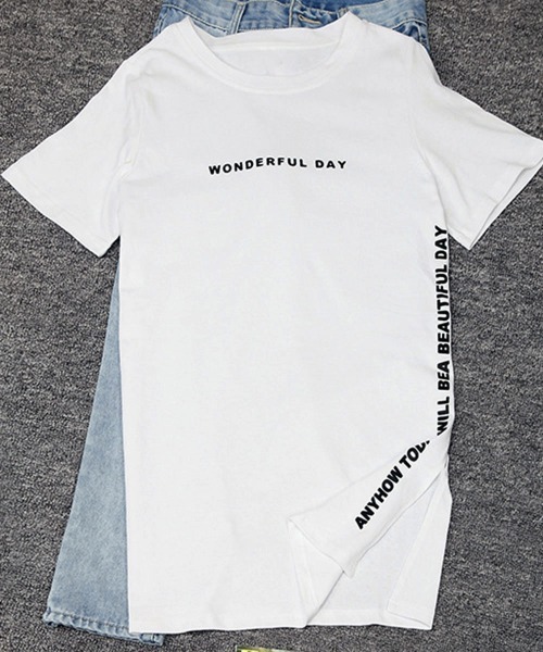 Miniministore(ミニミニストア)の「ロゴtシャツ レディース 半袖カジュアル(Tシャツ/カットソー・レディース・ホワイト/ブラック/グリーン/モカ/ダークグレー・FREE)」の16枚目の写真