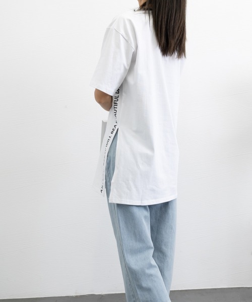 Miniministore(ミニミニストア)の「ロゴtシャツ レディース 半袖カジュアル(Tシャツ/カットソー・レディース・ホワイト/ブラック/グリーン/モカ/ダークグレー・FREE)」の12枚目の写真