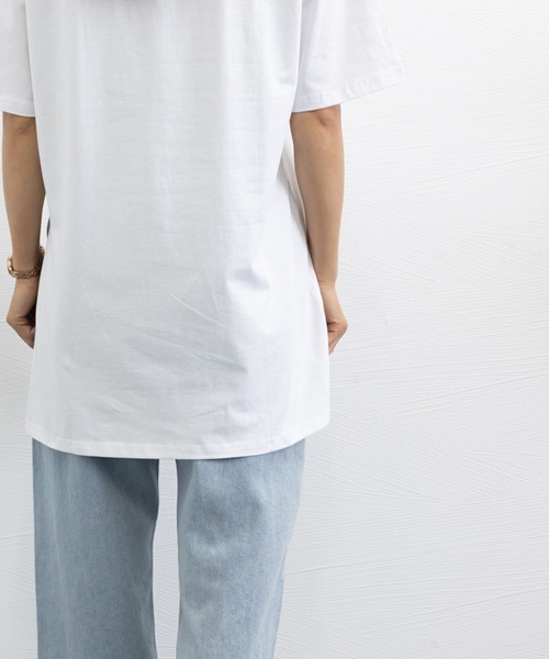 Miniministore(ミニミニストア)の「ロゴtシャツ レディース 半袖カジュアル(Tシャツ/カットソー・レディース・ホワイト/ブラック/グリーン/モカ/ダークグレー・FREE)」の11枚目の写真